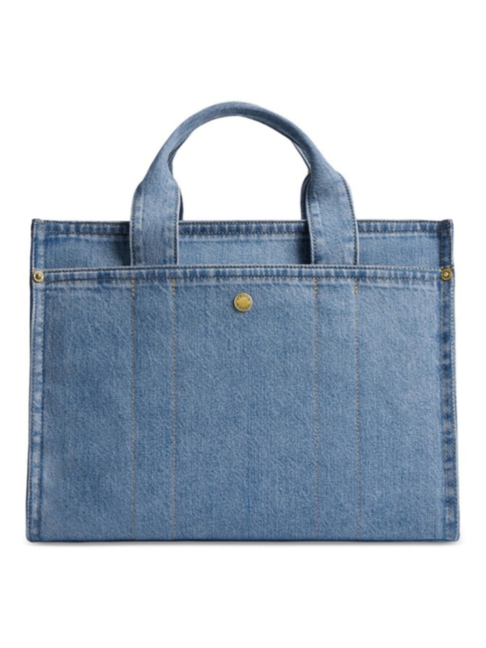 NEW Coach 13.5” Faded Denim Cargo Tote Indigo Blue CR657 NWT - Picture 4 of 16